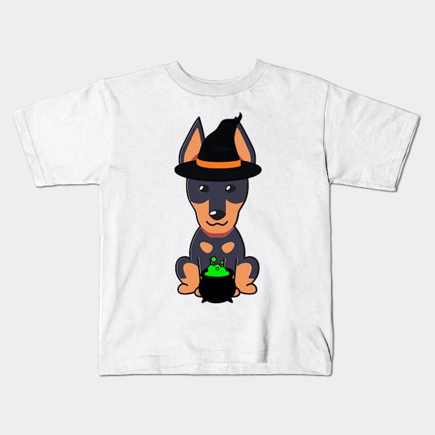 Cute guard dog is a witch Kids T-Shirt by Pet Station